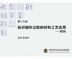 标识制作工艺师培训课程  第十八课 标识制作过程的材料工艺应用——雕刻