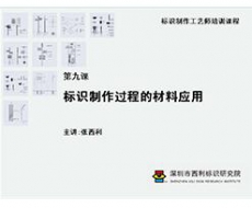 标识制作工艺师培训课程 第九课 标识制作过程的材料应用