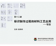 标识制作工艺师培训课程 第十三课 标识制作过程的材料工艺应用——钣金
