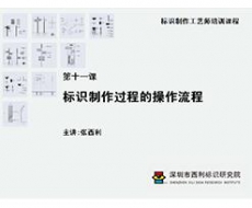标识制作工艺师培训课程 第十一课 标识制作过程的操作流程